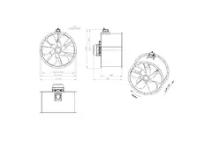 Axiaal 1000 mm kanaalventilator - AL 1000 D4 03 CFG