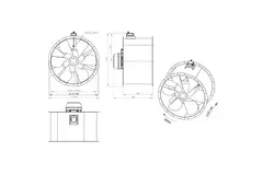 Axiaal 1120 mm kanaalventilator - AL 1120 D6 03 CFG