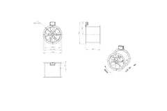 Axiaal 400 mm kanaalventilator rookgas F400 - AL 400 D4 F4 01 CFG