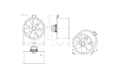 Axiaal 710 mm kanaalventilator rookgas F400 - AL 710 D84U F4 01 CFG