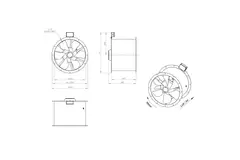 Axiaal 560 mm kanaalventilator rookgas F400 - AL 560 D4 F4 04 CFG
