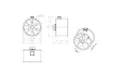 Axiaal 900 mm kanaalventilator rookgas F400 - AL 900 D4 F4 04 CFG