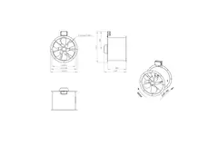Axiaal 450 mm kanaalventilator rookgas F400 - AL 450 D42U F4 02 CFG