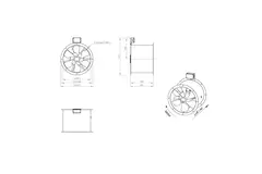 Axiaal 450 mm kanaalventilator rookgas F400 - AL 450 D4 F4 02 CFG