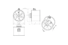 Axiaal 800 mm kanaalventilator - AL 800 D84U 03 CFG