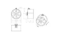 Axiaal 1000 mm kanaalventilator - AL 1000 D84U 01 CFG