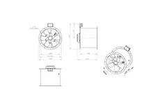 Axiaal  500 mm kanaalventilator rookgas F400 - AL 500 D2 F4 03 CFG