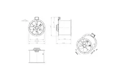 Axiaal  500 mm kanaalventilator rookgas F300- AL 500 D2 F3 03 CFG