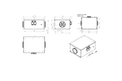 Buisventilator 250 mm geïsoleerd energiezuinig - EM DUO 250 EC K 02