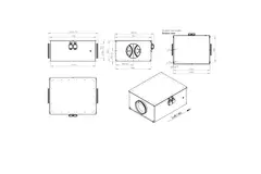 Buisventilator 355 mm geïsoleerd energiezuinig - EM DUO 355 EC K 01