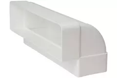 Rechthoekige kunststof verticale 90° bocht 220x90mm - KLV29-90