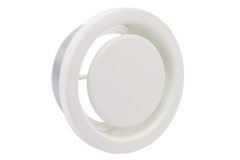 Ventilatie afvoer ventiel 125mm met metaal klemveren - EAV-C125 RAL9010