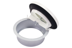 Ventilatie afvoer ventiel 125mm met metaal klemveren - EAV-C125 RAL9010