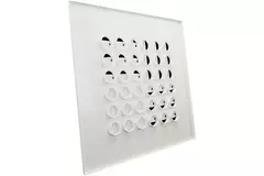 Multinozzle plafondrooster 596x596mm - MN24 RAL 9016