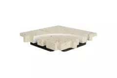 Ergovent gebogen hoekstuk voor modulaire instucbare lijnroosters met 1 sleuf
