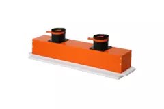 Ergovent instucbaar frameloos lijnrooster 600 mm met aansluitdiameter 75 mm - profiel (verticaal)