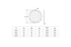 Metalen ventilatierooster rond 100mm zink - MR100ZN