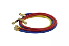 Slangenset 1,5M R410A met meetventiel en schrader afsluiting 5/16