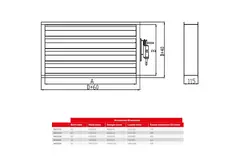 Maxivent demper met actuator voor M4540 horizontaal low profile rechts - DAR