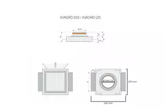 Ergovent instucbaar frameloos ventilatieventiel vierkant 125 mm