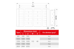 Lijnrooster aluminium met 4 instelbare patroonbladen – 1250 mm – RAL 9016 + geïsoleerd plenum met luchtdebietregelklep