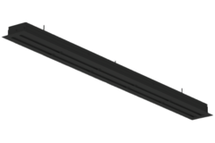 Lijnrooster aluminium met 2 instelbare patroonbladen – 2000 mm – RAL 9005