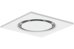 Plafondrooster staal ronde luchtuitlaat voor toe- en afvoer 595x595 mm – 160 mm – RAL 9016