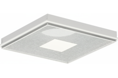 Geperforeerd plafondrooster voor toe- en afvoer 595x595 mm – 125 mm – RAL 9010
