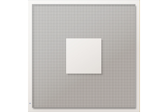 Geperforeerd plafondrooster voor toe- en afvoer 595x595 mm – 160 mm – RAL 9010