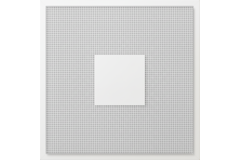 Geperforeerd plafondrooster voor toe- en afvoer 595x595 mm – 160 mm – RAL 9016