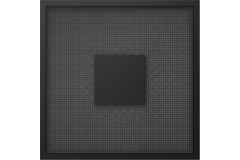 Geperforeerd plafondrooster voor toe- en afvoer 595x595 mm – 160 mm – RAL 9005
