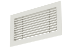 Staafrooster aluminium – met klemveren – 300x100 mm – RAL 9010