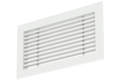 Staafrooster aluminium – met klemveren – 300x100 mm – RAL 9016