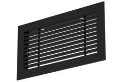 Staafrooster aluminium – met klemveren – 400x150 mm – RAL 9005
