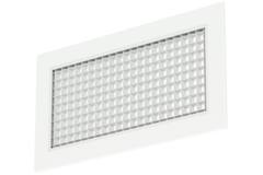 Wandrooster aluminium met vast raster – met klemveren – 200x100 mm – RAL 9016
