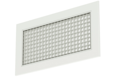 Wandrooster aluminium met vast raster – met klemveren – 200x100 mm – RAL 9010
