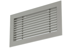 Staafrooster aluminium – met klemveren – 400x150 mm – Geanodiseerd aluminium