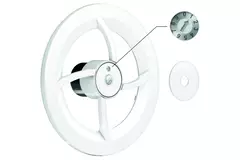 Solara badkamerventilator met heat mover - 100 mm diameter - mat wit