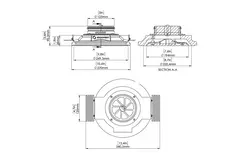 Ergovent instucbaar frameloos ventilatieventiel rond 125 mm - met coanda-effect