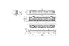 Ergovent instucbaar frameloos lijnrooster 1050 mm met aansluitdiameter 90 mm - modulair - 2 sleuven