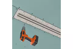 Ergovent instucbaar frameloos lijnrooster 1050 mm met aansluitdiameter 90 mm - modulair - 2 sleuven