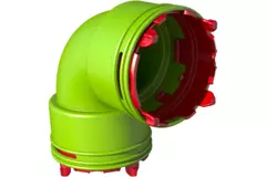 Ubbink Air Excellent 34C bocht 90° koppelstuk
