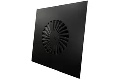 Wervelrooster vaste lamellen 600mm vierkant - SWS 600 RAL 9005 30% glans