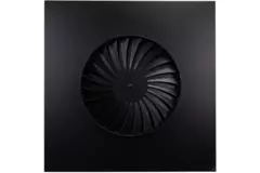 Wervelrooster vaste lamellen 600mm vierkant - SWS 600 RAL 9005 30% glans