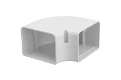 ClimaConnect 90° platte bocht voor montagekanaal 75 mm - RAL 9010