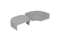 ClimaConnect 90° platte bocht voor montagekanaal 100 mm - RAL 9010