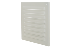 Buitenrooster vierkant 200x200mm aluminium - RAL9010