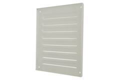Buitenrooster vierkant 200x200mm aluminium - RAL9010