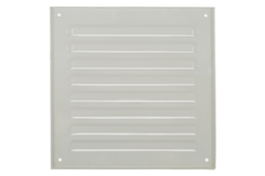 Buitenrooster vierkant 200x200mm aluminium - RAL9010