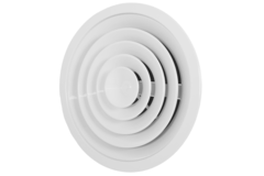 Plafondrooster rond met vast patroon Ø 150 mm - RAL9016
